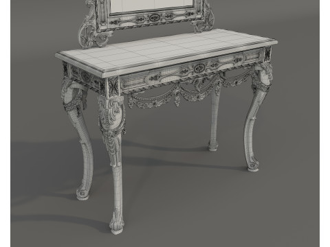 Classic European Style Console Table 3 Modèle 3D