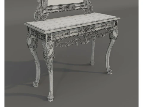 Classic European Style Console Table 3 3D Model