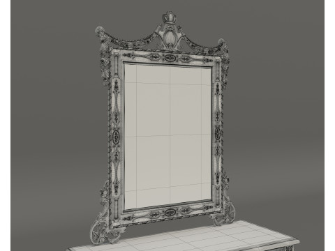 Classic European Style Console Table 3 Modèle 3D