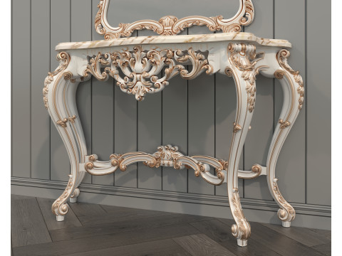 Classic European Style Console Table 4 Model 3D