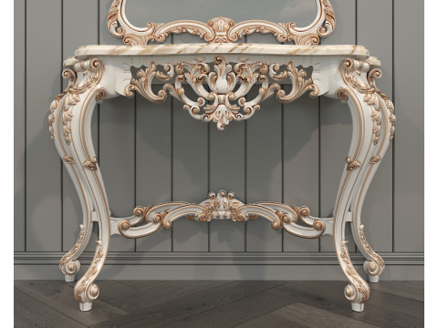 Classic European Style Console Table 4 Model 3D