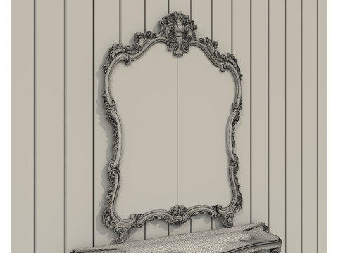 Classic European Style Console Table 4 Model 3D