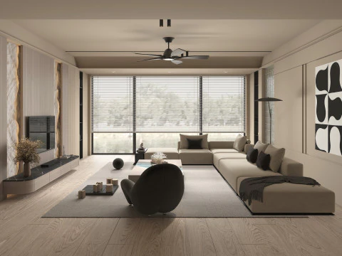 Living Room Scene 17 3D Model
