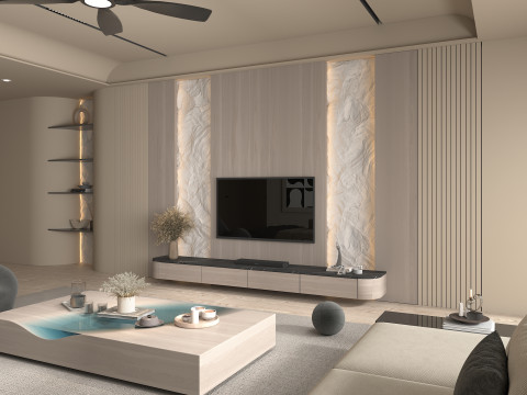 Living Room Scene 17 3D Model