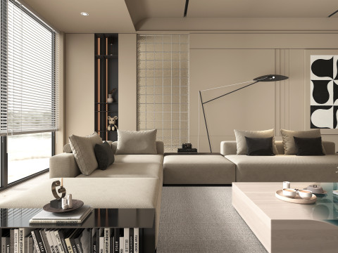 Living Room Scene 17 3D Model
