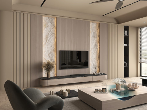 Living Room Scene 17 3D Model
