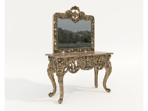Classic European Style Console Table 5 Modelo 3D