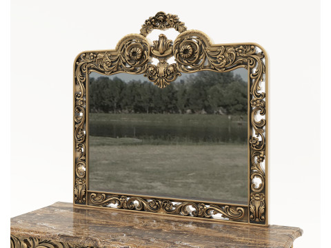 Classic European Style Console Table 5 Model 3D