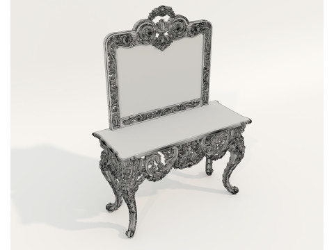 Classic European Style Console Table 5 Model 3D