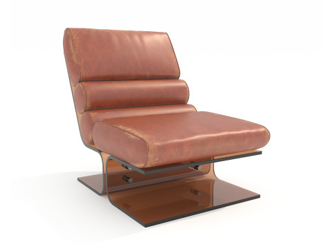 Modern Coffee Table and Armchair 56 3D 모델