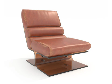 Mesa de centro e poltrona moderna 56 Modelo 3D