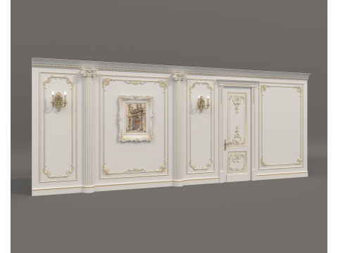 Wall Molding in Classic French Style 50 3D 모델
