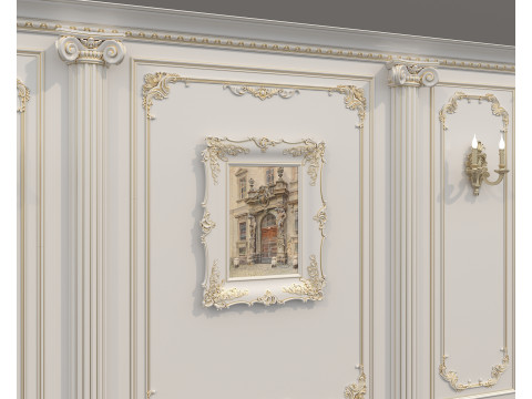 Wall Molding in Classic French Style 50 3D Model