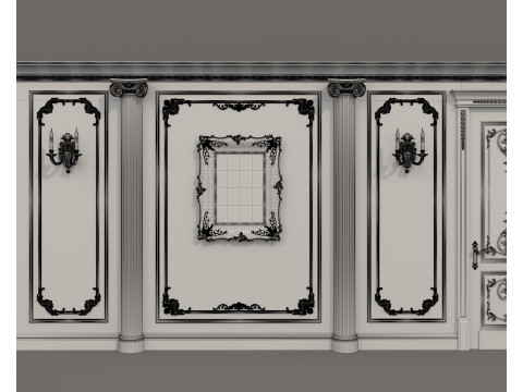 Wall Molding in Classic French Style 50 3D Model