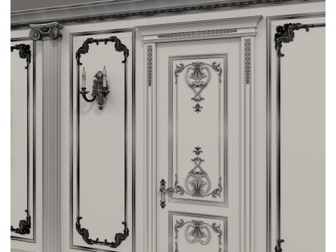 Wall Molding in Classic French Style 50 3D Model