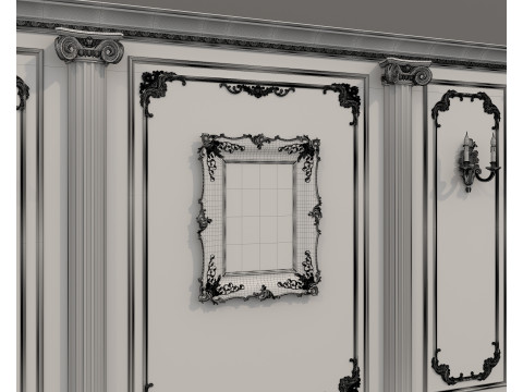 Wall Molding in Classic French Style 50 3D Model