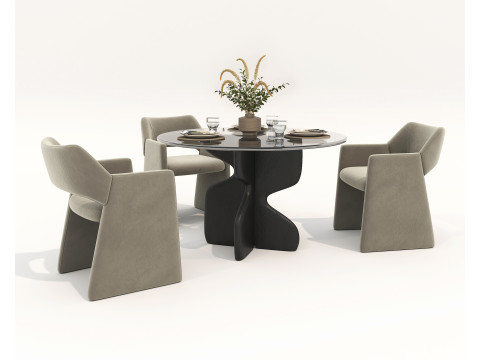 Modern Dining Table and Chairs 44 Modelo 3D