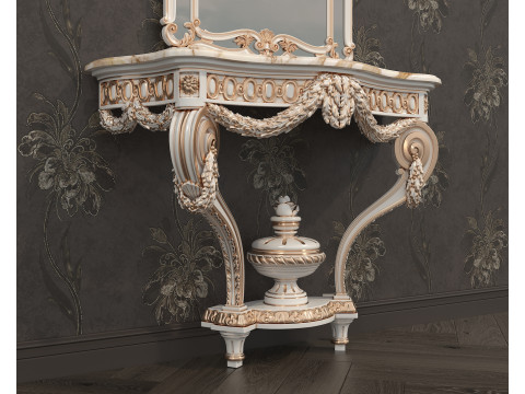 Classic European Style Console Table 6 3D Модель