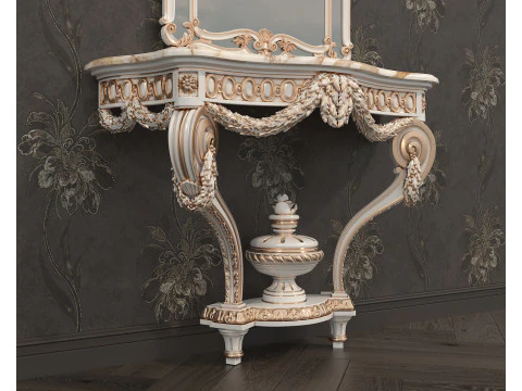 Classic European Style Console Table 6 3D Model