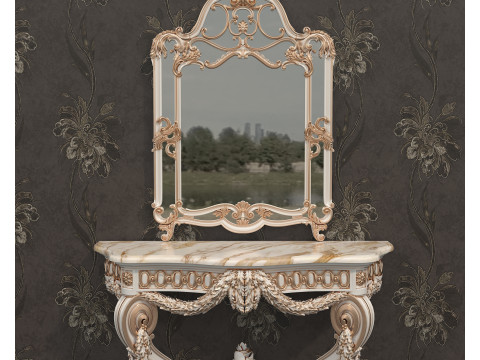 Classic European Style Console Table 6 3D Модель
