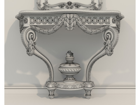 Classic European Style Console Table 6 3D Модель