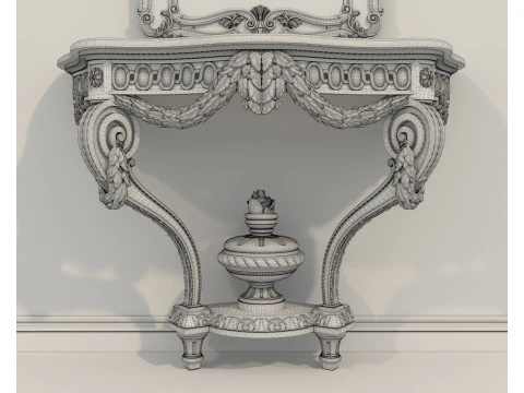 Classic European Style Console Table 6 3D Model