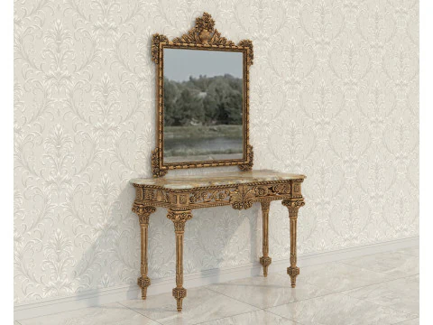 Classic European Style Console Table 7 3D Model