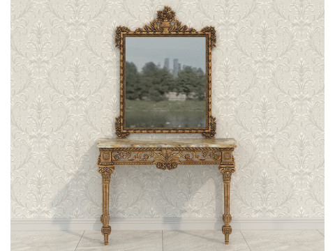 Classic European Style Console Table 7 3D Model