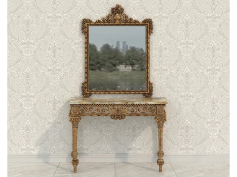 Classic European Style Console Table 7 3D Model