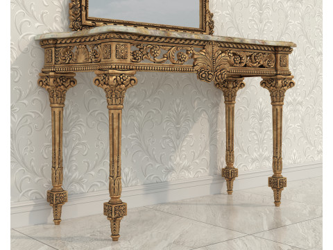 Classic European Style Console Table 7 3D Model