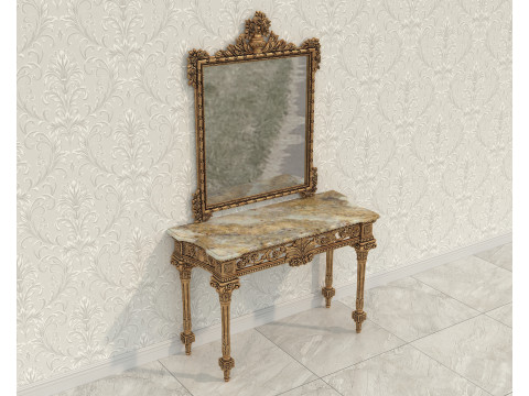 Classic European Style Console Table 7 3D Model