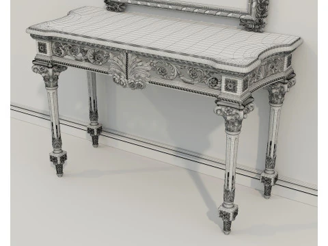 Classic European Style Console Table 7 3D Model