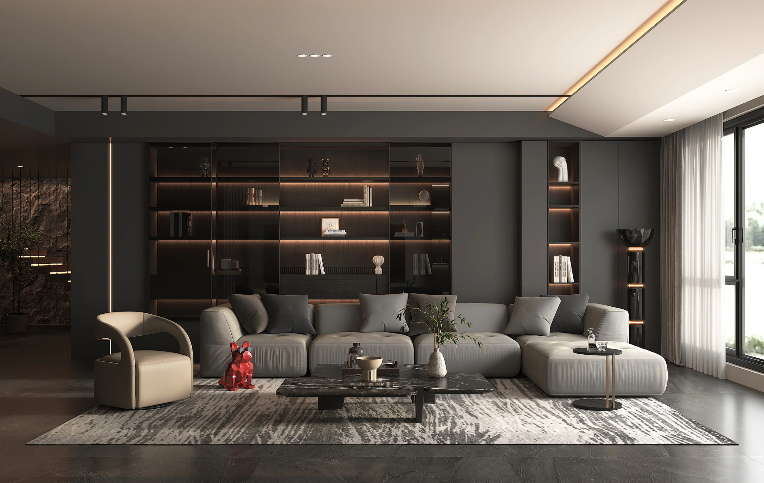 Living Room Scene 18 3D Model .c4d .max .obj .3ds .fbx .stl .blend