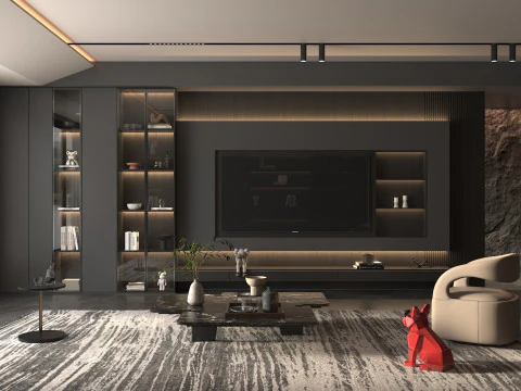 Living Room Scene 18 3D Model