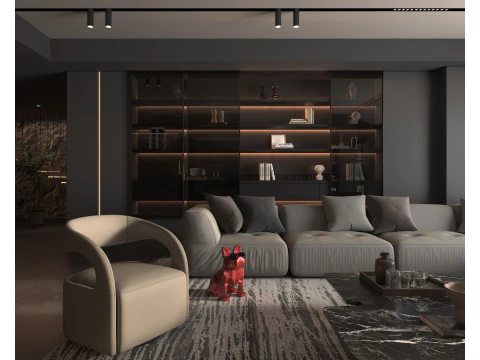 Living Room Scene 18 3D Model