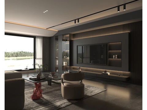 Living Room Scene 18 3D Model