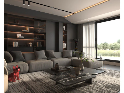 Living Room Scene 18 3D Model