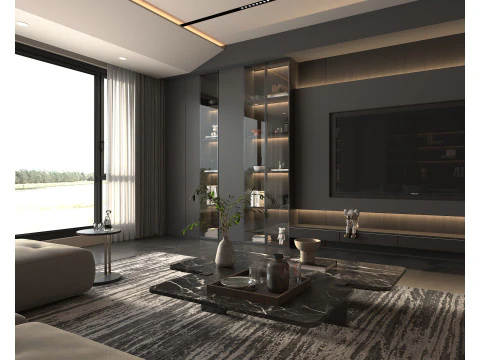 Living Room Scene 18 3D Model