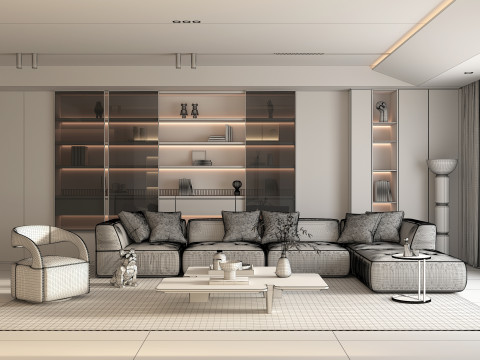 Living Room Scene 18 3Dモデル