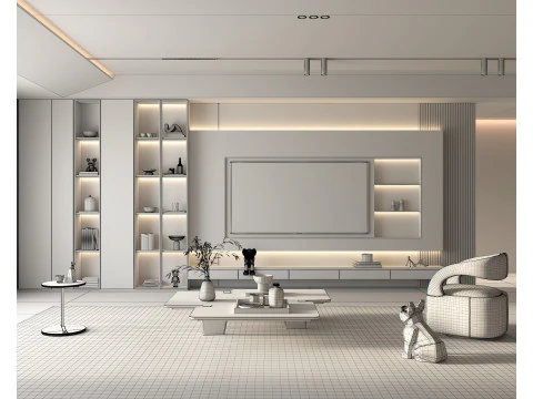 Living Room Scene 18 3D Model