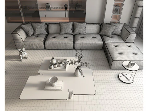 Living Room Scene 18 3D Model