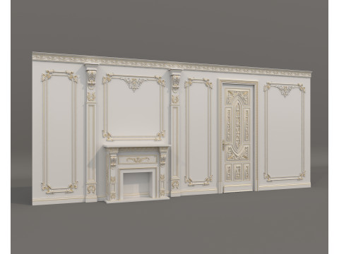 Wall Molding in Classic French Style 51 3D 模型