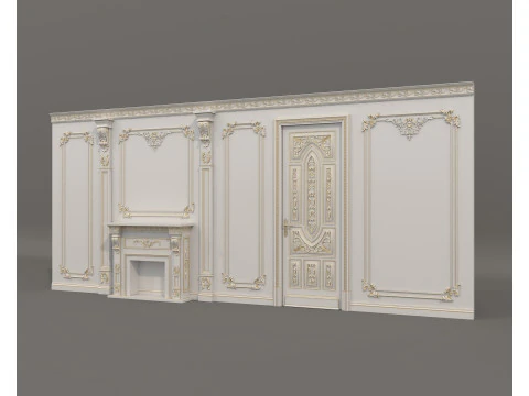 Wall Molding in Classic French Style 51 3D Model
