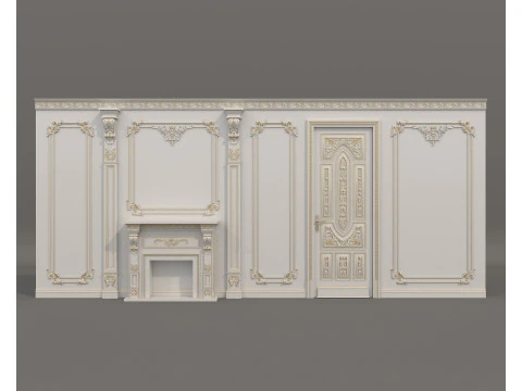 Wall Molding in Classic French Style 51 3D Model