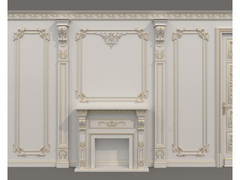 Wall Molding in Classic French Style 51 Modello 3D
