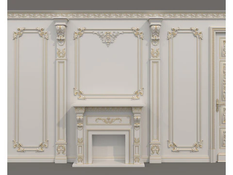 Wall Molding in Classic French Style 51 3D Model