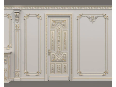 Wall Molding in Classic French Style 51 3D Model