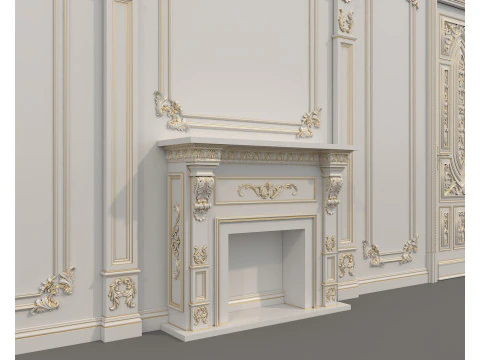 Wall Molding in Classic French Style 51 3D Model