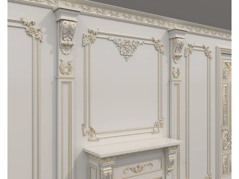 Wall Molding in Classic French Style 51 3D Model