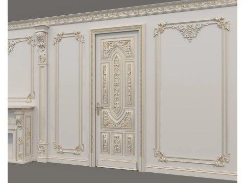 Wall Molding in Classic French Style 51 3D Model